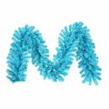 Vickerman Sky Blue Dura-Lit Garland with Teal LED Lights, 9 ft. x 12 in. B981313LED